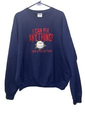 Vtg Duct Tape I Can Fix Anything 90s Jerzees Man Humor Sweatshirt XL USA