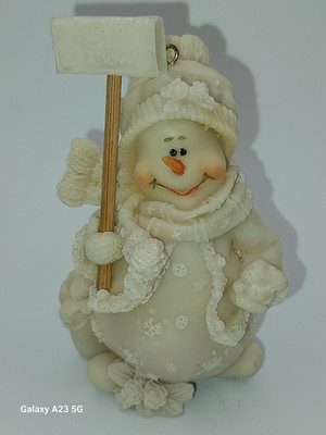 Snowman Ornament~Let it Snow~ Snow Baby like~ No Brand~3 1/2'' tall~ Adorable