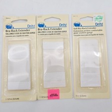 Dritz Bra-Back Extenders White 1.5 In 1.25 In Soft Comfort Pack Of 3
