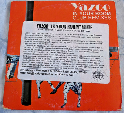 YAZOO - In Your Room Club Remixes - CD - Promo - Mute (Erasure, Depeche Mode)