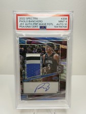 PSA 9 2022 Panini Spectra Rookie Paolo Banchero Purple Wave FOTL 4/8 RPA POP 1