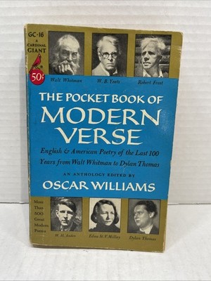 The Pocket Book of Modern Verse an  anthology edited by Oscar Williams 3rd Print