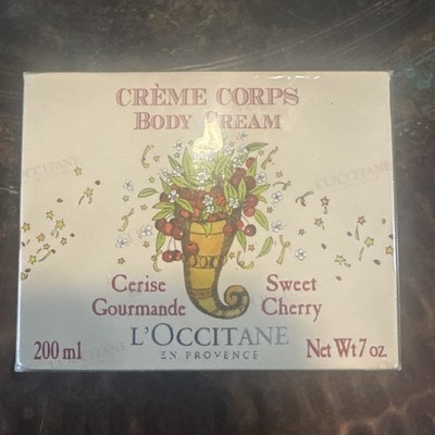 L Occitane En Provence Sweet Cherry Crème Corps Body Cream 7oz 200ml NIB RARE