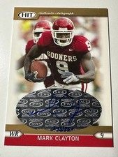 2005 SAGE Hit Mark Clayton Gold Auto /250 RC Rookie Oklahoma #A9