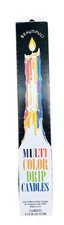 Vintage Single Color Drip Multicolor Wax Candle MCM Made In USA
