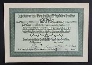 Histor. Wertpapiere GAGFAH 1925