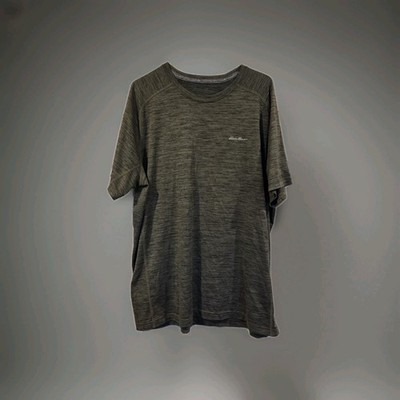 Eddie Bauer FreeDry Gray TXL Big & Tall Crew Neck T-Shirt Quick Dry Breathable