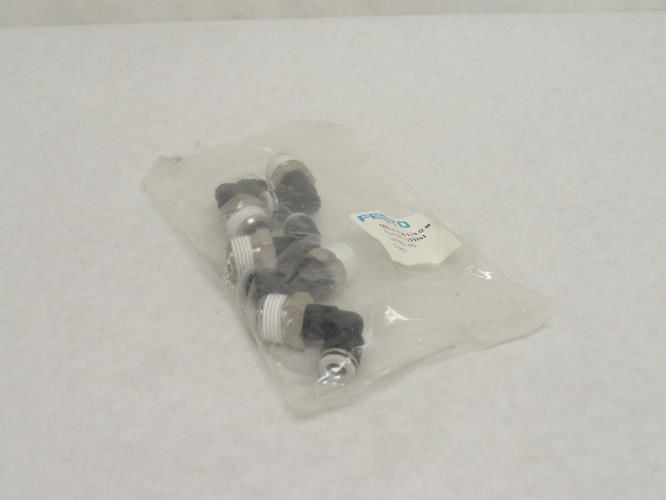 209682 New-No Box; Festo QSL-H-3/8-1/4-U-M Bag-5 L-Fitting 533241; 1/4"Tube xR3/