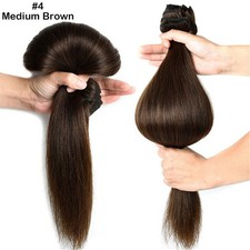 12PCS 220g Double Weft Thickest Clip In 100 Real Human Hair Extension Remy Hair