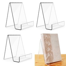 Demarsen 3PCS Acryl Buchständer Plexiglas Buchständer Klarer Acryl-Bücherstän...