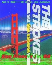 The Strokes April 6 2026 San Francisco CA Concert Poster