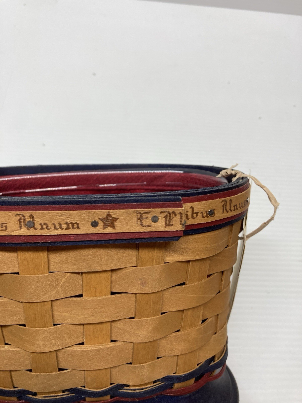 Longaberger 2013 Inaugural Basket Blue Red NEW