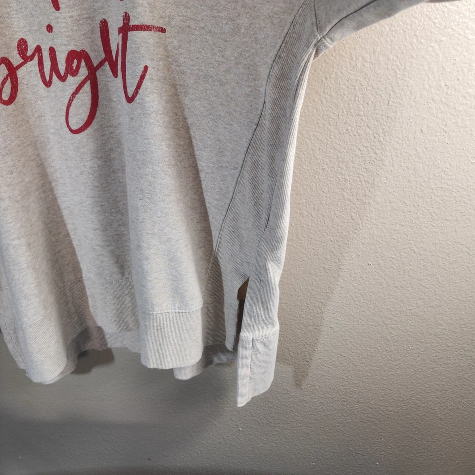 Maurices Wmns |XL| Beige Willowsoft Merry + Bright Funnel Neck Fleece Sweatshirt - Image 4 of 4