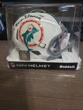 Marv Fleming Autographed Ridell Mini Helmet SB Champs with Card, Dolphins