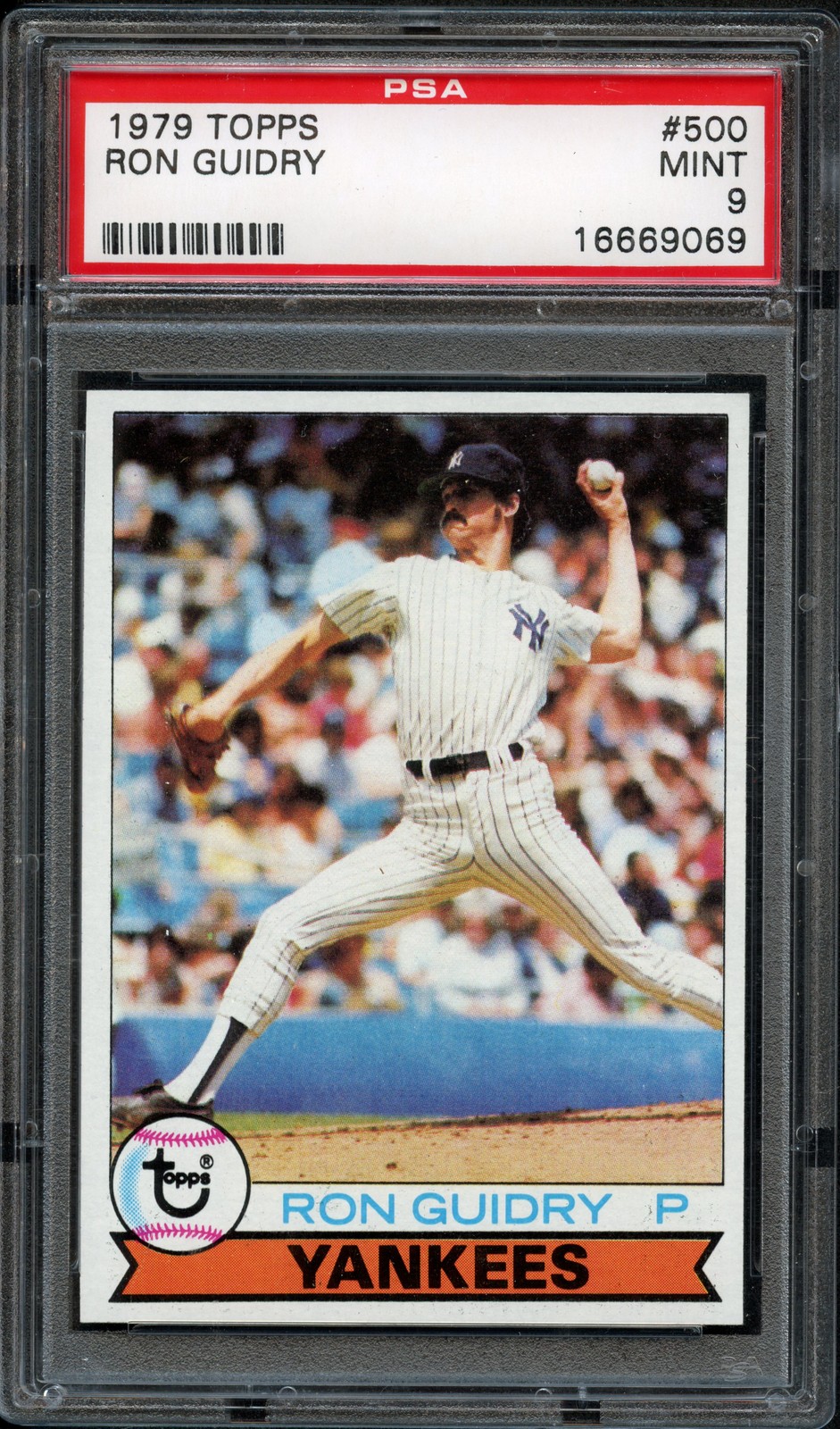 BB - 1979 - TOPPS - #500 - RON GUIDRY - PSA 9 (MINT)