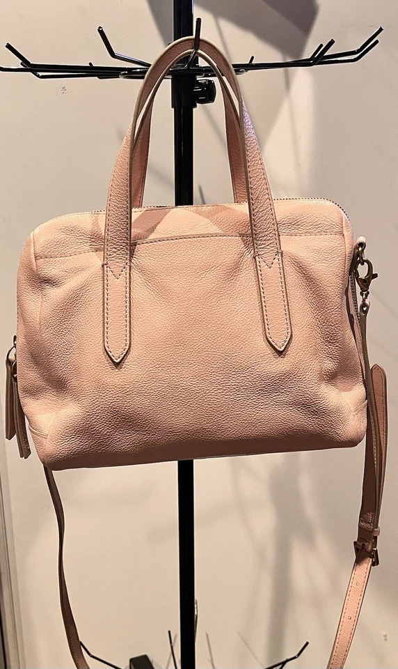 Fossil Sydney Bolso Bandolera de Cuero Rosa Claro Bolso de Hombro Bolso de Mano Foto 2 de 4