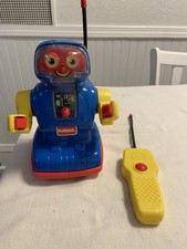 Playskool RC Robot Preschool Radio Remote W/ Lights  Sounds. VTG 1982. AS IS