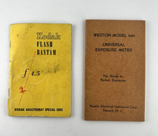 Kodak vtg Flash Bantam Camera instruction manual/Weston Model 650 Meter Set