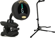 Snark ST-8 Super Tight Chromatic Tuner + Rok-It RI-GTRSTD-1 Value Bundle
