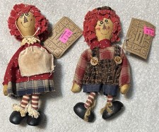 Vintage Raggedy Ann  Andy Set Of Dolls By: Hannah  s Handiwork  With Tags