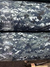 Navy Blue NWU Digital NyCo Camo Ripstop Fabric 60 20-yard Cut