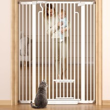 Ostutry 53in Extra Tall Cat Gate for Doorway, 29.5-40.6in Wide Auto Close Pet...