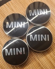 4x Original BMW MINI Cooper Nabenkappen Schwarz – Felgendeckel Satz