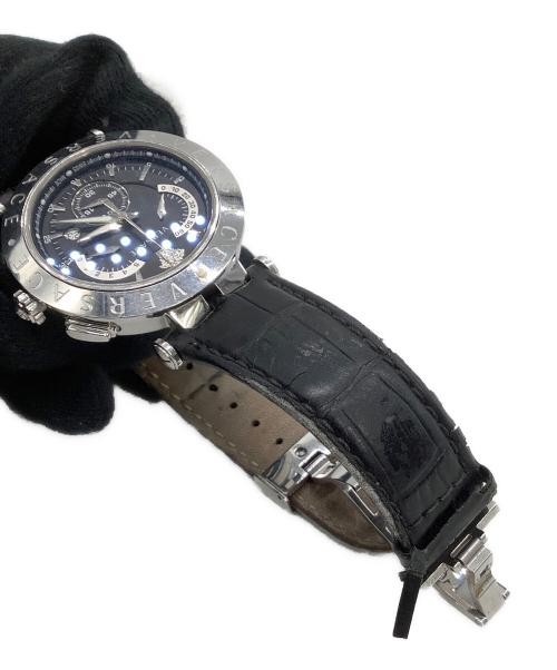 Versace V-lace Quartz Men's Wristwatch Leather Band Used thumbnail 14