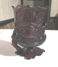 Mosser Glass  ~Amethyst Glass~ Acorn Oak  Spooner  5' Tall~SALE 