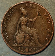 1857 Farthing Great Britain KM# 725