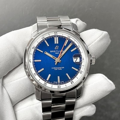 Breitling Top Time B31 Automatic 38mm Blue Dial SS Men's Watch AB3113A71C1A1