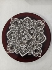 Centrotavola Piatto 29 Cm Con Pizzo Vintage Vetro Di  Murano Usato 
