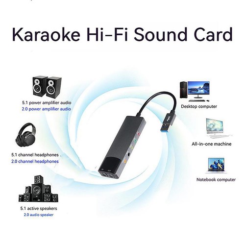 New USB Sound Card 5.1 Channel External Audio Card SPDIF Optical for PC Computer - Picture 8 of 11