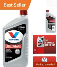 1 QT Full Synthetic High Mileage Motor Oil 10...