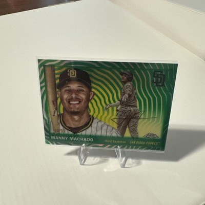 2025 Topps Chrome Platinum  Manny Machado /99 Green Wave Refractor #167 Padres