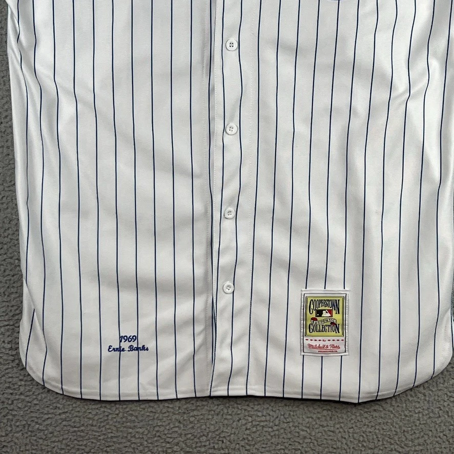 Camiseta para hombre Ernie Banks Chicago Cubs Mitchell & Ness 1969 talla 52 Foto 4 de 4