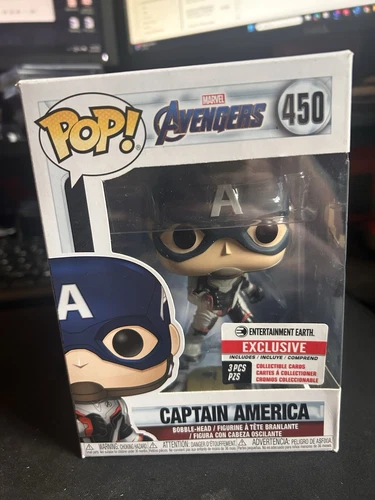 Funko Pop! Vinyl: Avengers Marvel - Captain America + Collectible Card 3PK -...
