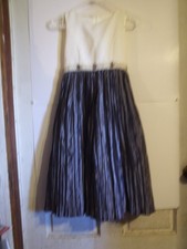 Girls CINDERELLA SPECIAL OCCASION Sleeveless DRESS 10 Ivory/Silver Beads EUC