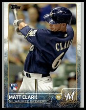 2015 Topps #640 Matt Clark Milwaukee Brewers Rookie