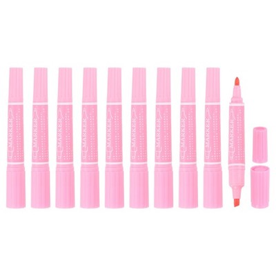 10 Pcs Art Marker Pen Double-Ended Colored Pen Dual Sketch Marker, Pink