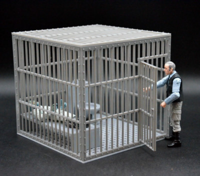 PRISON JAIL CELL  PLAYSET 1:18 3.75 SCALE FIGURE DIORAMA GI JOE STAR WARS CUSTOM