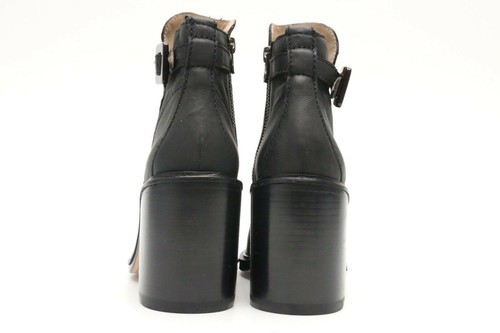 $450 Elizabeth & James Stylish Black Leather Ankle Boots Sz. 7 M NEW - Picture 4 of 5