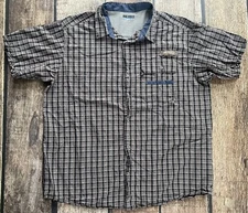 COLUMBIA PHG HUNTING GEAR PLAID SHORT SLEEVE SHIRT MULTI MENS XXL 2XL GREAT