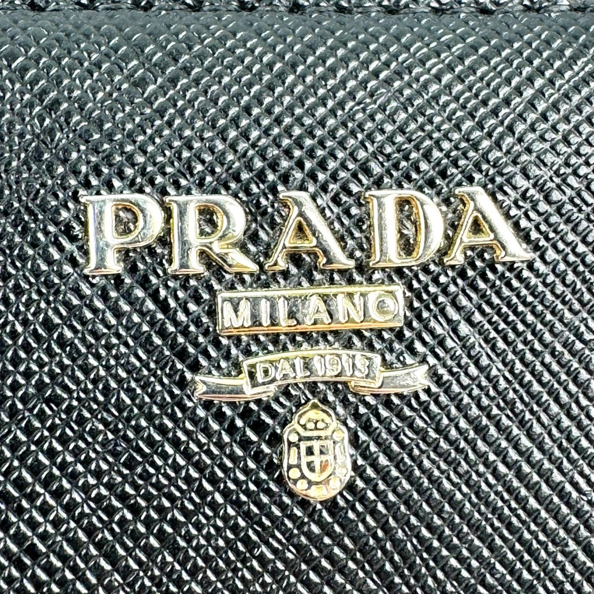 Prada Saffiano Leather Nero Black Multic Logo Zip Around Prada Saffiano Leather Nero Black Multic Logo Zip Around