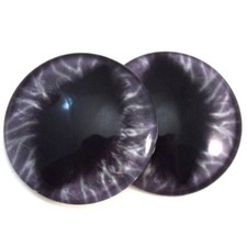 Big 40mm Dark Purple Dragon Glass Eyes Set - Big Doll Parts Jewelry Making Craft