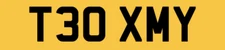 TOMMY TOM PRIVATE NUMBER PLATE PERSONAL REGISTRATION THOM REG THOMAS T30 XMY