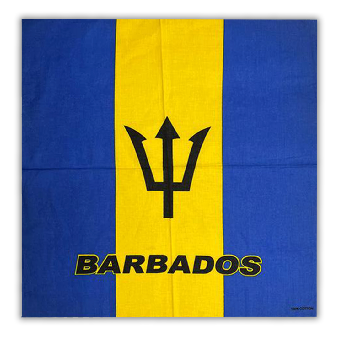 Carnival Country Flag Deluxe Aura Barbados Bandana– Vibrant Caribbean Head Scarf