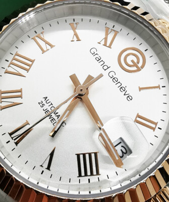 Orologio Uomo Geneve Acciaio Movimento Automatico Citizen Miyota Vetro  Zaffiro | eBay