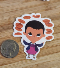 Eleven Sticker STRANGER THINGS STICKER Horror Eggo Waffle Millie Bobby Brown