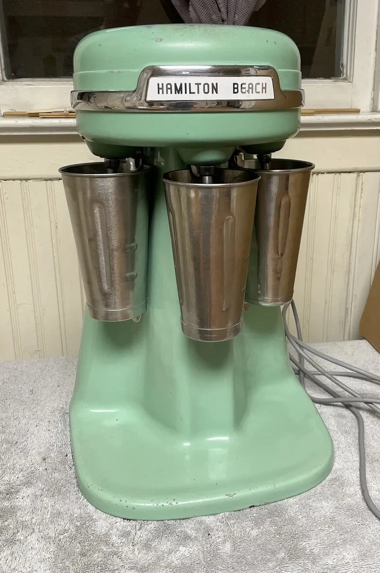 Vintage Hamilton Beach Milkshake/Malt Jadeite Color Triple Mixer